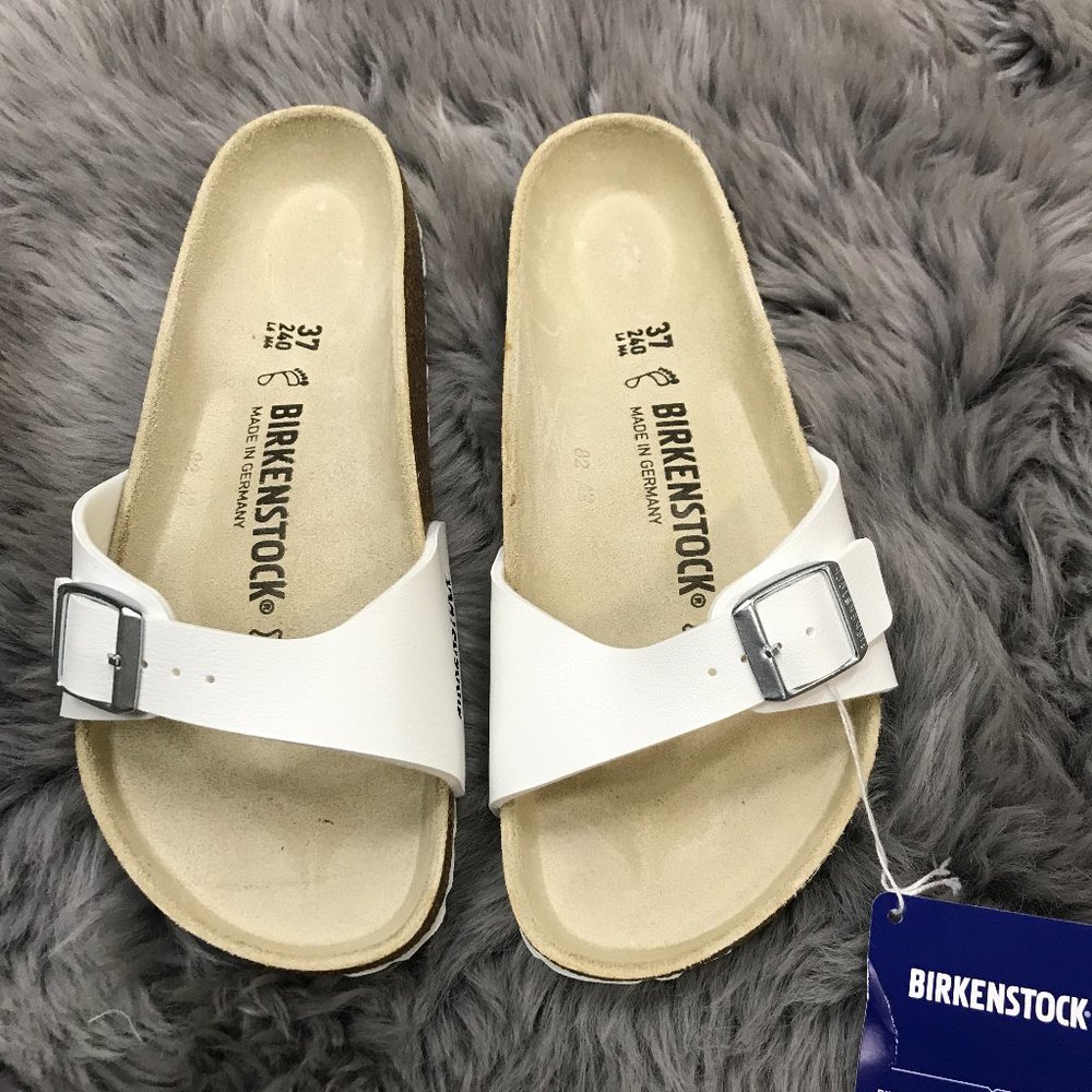 Birkenstock Women's White Madrid BS Sandals / Various Sizes - Picture 1 of 8